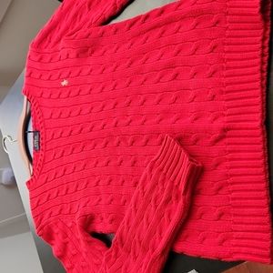 Polo Ralph Lauren Red Cable Knit Sweater - Women's size M